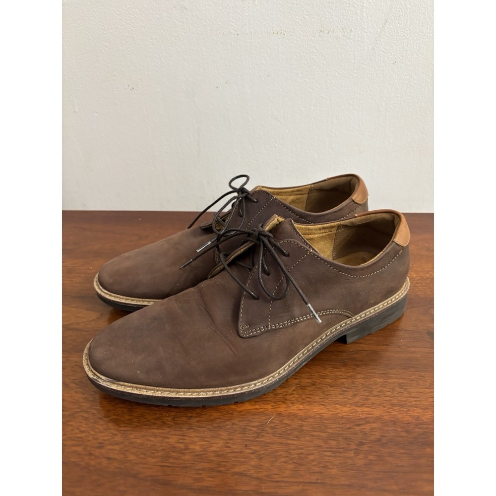 Florsheim Men's Norwalk Plain Toe Ox‎ Brown Laced Comfort Oxfords Size 9M